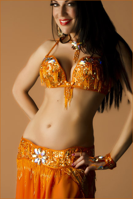 bellydance bellydancer belly dance sandra odalisca raks sharki bella costume coin orange